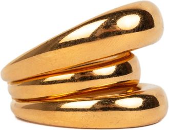 Panconesi Gouden Solar Ring Koepelvormig Ontwerp - Dames - Ringen - Geel - M - Accessoires