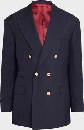 Brunello Cucinelli Men & apos;s Virgin Wool Double-Breasted Jacket