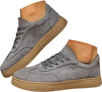 Generic Womens Platform Casual Sneakers Classic Lace Up Low Top Solid Suede Flat Shoes Lightweight Fashion Sneakers for Women Round Toe Outdoor Non Slip Runni