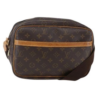 Louis Vuitton Reporter Monogram Canvas Brown Canvas Handbag (Pre-Owned)