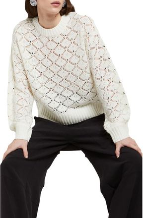ottod'Ame Fretworked Sweater in White at Nordstrom, Size X-Small It