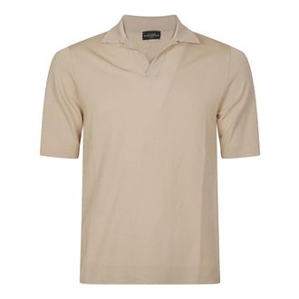 Ballantyne Polo Shirts, male, Beige, Size: XL Short Sleeve Plain Polo Shirt