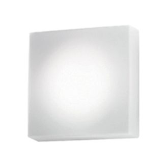 Zafferano Zafferano Lampada Da Parete E Soffitto, Vetro E Metallo, 250x250x88 Mm, Led 11.5 Watt, Con Sensore Di Movimento, Bianco Opaco
