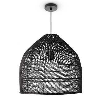 Paco Home Paco Home - Luminaria Suspensi&oacute;n Sal&oacute;n Bohemia L&aacute;mparas Cesta L&aacute;mpara Colgante Negro (&oslash;44 Cm), L&aacute;mpara Colgante - Tipo 1