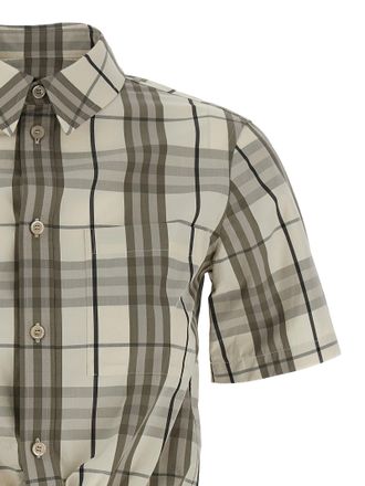 Burberry Cropped Shirt Shirt And Blouse Multicolor