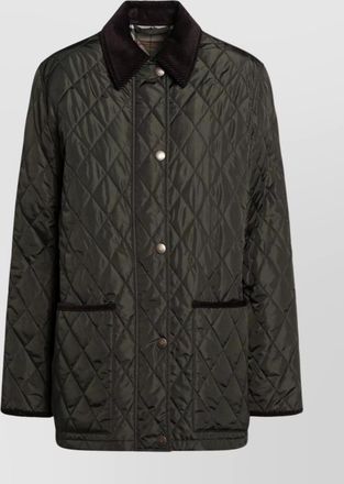 Burberry quilted country jacket corduroy collar