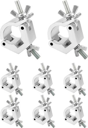 OEM Juego De 8 Abrazaderas Para Travesa&ntilde;os - 28-35 Mm - Capacidad 100 Kg - Abrazaderas De Aleaci&oacute;n De Aluminio Para Iluminaci&oacute;n De Escenario, Focos, Ilumi