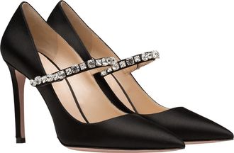 Generic Womens Black Pointed Toe Stiletto Pumps, Fashion Ankle Strap Slip On High Heels Shoes, Classic Diamond Closed Toe Summer Wedding Evening Court Shoes,B