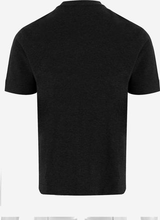 Emporio Armani Mens T-Shirt Cotton Black T-Shirts And Polos