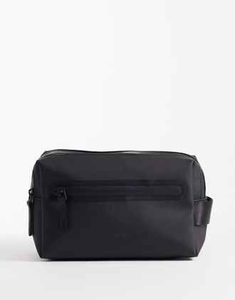 Rains 16000 - Beauty-case impermeabile nero con zip