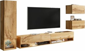 Mirjan24 Mobilier1 - Conjunto De Sal&oacute;n Sarasota 124, Roble Wotan