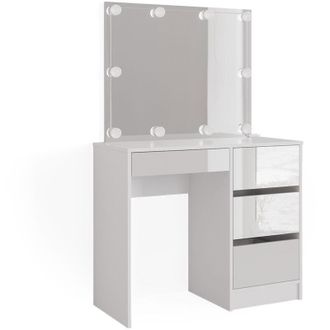 Vicco Tocador Sherry, Blanco, 90 Cm Con Iluminaci&oacute;n Led, Vicco