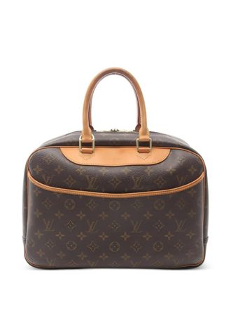 Louis Vuitton 2002 Deauville monogram bowling vanity tote bag - Brown