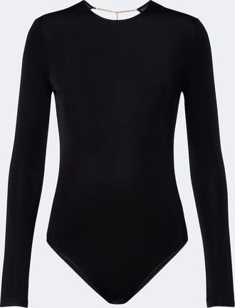 Saint Laurent Open-back jersey bodysuit