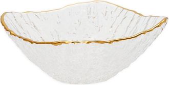 Alice Pazkus Set of 4 Glass Square Soup Bowls with Rim