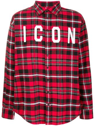 Dsquared2 Camicia con motivo scozzese - Rosso