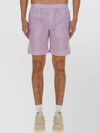 Msgm logo back pocket shorts