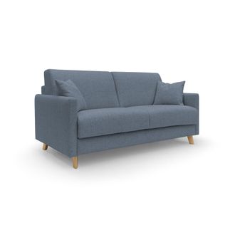 Divani.Store Edgar Sof&aacute; Cama Convertible En Tela Felis Impermeable 160 Cm (mat. 120x197) Azul