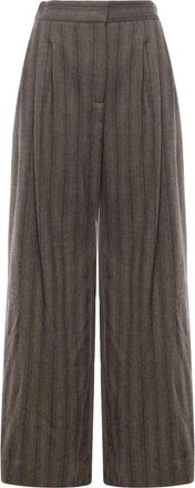 ottod'Ame Elegante Broek voor Vrouwen - Dames - Wijde Broeken - Grijs - M - Wol - Broeken