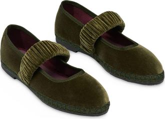 Flabelus Mafalda Mary Jane Flat in Green at Nordstrom, Size 38