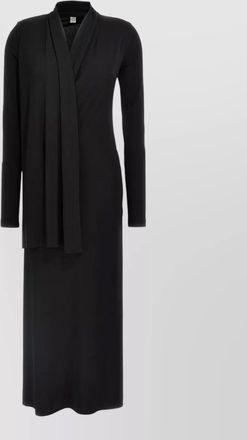 Toteme overlapped jersey maxi dress