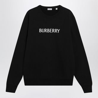 Burberry Black Slim Cotton Terry Effect Sweatshirt