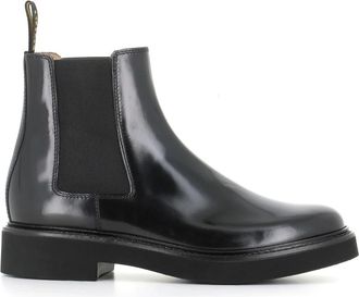 Doucal's Chelsea Flat Schoenen met elastische inzetstukken - Dames - Chelseaboots - Zwart - 36 EU - Leer - Schoenen