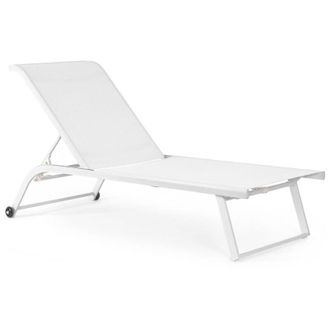 Decorspace Lettino Taylor con ruote e struttura in alluminio, con seduta e schienale per esterno -Whisper