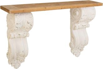 Wanderlust Deco Recibidor de madera blanco 153x32.5x93