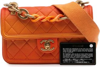 Chanel Hobo Bags - 2019 Small Quilted Caviar Sunset On The Sea Flap - Gr. unisize - in Orange - für Damen