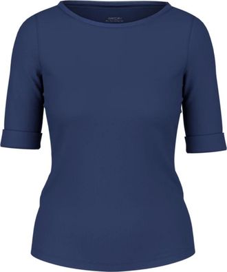 Marc Cain Tops, Dames, Blauw, XL, Katoen, Klassiek T-shirt met halflange mouwen