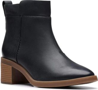 Clarks Lileigh Charm 26179631 Boots Womens Black Leather Ankle Bootie VER823
