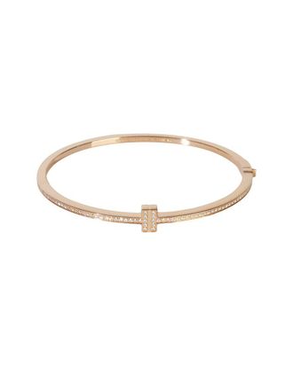 Tiffany & Co. Tiffany T Hinged 18K Rose Gold 0.31 ct. tw. Diamond Bracelet (Authentic Pre-Loved)