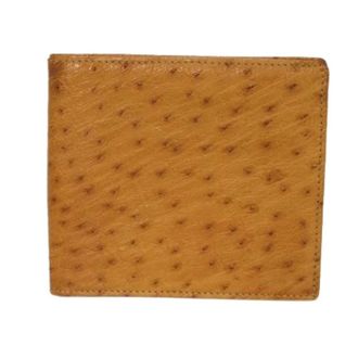 Gucci Pre-owned Wallets, female, Brown, Size: ONE SIZE Pre-owned Ostrich Bifold Wallet