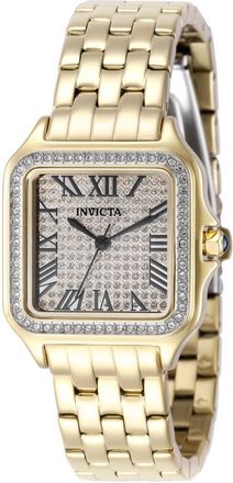 Invicta Angel Quartz Crystal Silver Dial Ladies Watch 50624