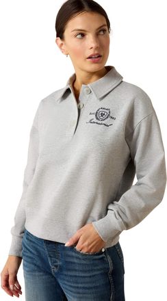 Ariat Womens Lovett Sweatshirt Long Sleeve in Heather Grey, Size X-Large, by Ariat