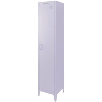 Sweeek Metal cabinet/locker with 4 storage compartments, industrial-style Lilac 38x38x180 cm - Soho