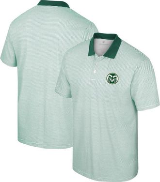 Colosseum Mens Colosseum White Colorado State Rams Print Stripe Polo at Nordstrom, Size Xx-Large