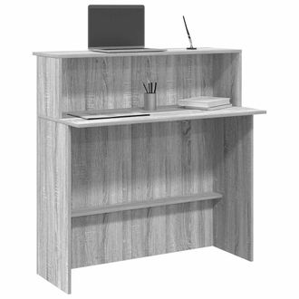 vidaXL Banco Reception Grigio Sonoma 100x50x103,5 Cm Legno Multistrato - Vidaxl