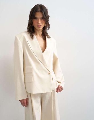 Topshop Blazer multitasche &eacute;cru-Neutro
