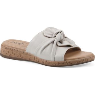 White Mountain Bonelle Slide Sandal in Off-White/Smooth at Nordstrom Rack, Size 6.5