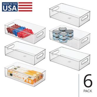 iDesign Stackable Fridge Bin - Kitchen Storage Bin for Pantry, Cabinets, or Fridge, Set of 6, Clear at Nordstrom