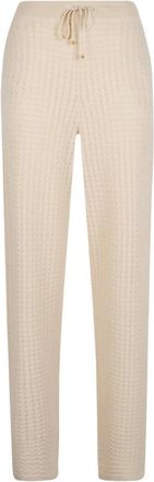 Eleventy Broeken, Dames, Beige, M, Wol, Slim-fit broek