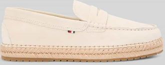 Tommy Hilfiger Loafer aus echtem Veloursleder in Beige, Gr&ouml;&szlig;e 41