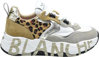 Voile Blanche Leo Print Veterschoenen - Dames - Sneakers - Veelkleurig - 35 EU - Su&egrave;de - Schoenen