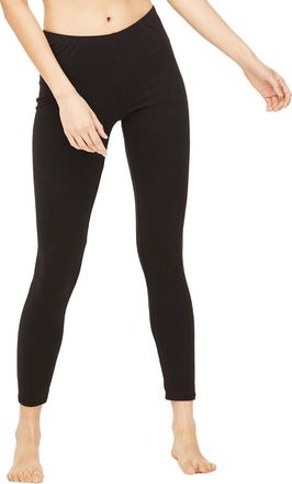 Thought Womens Essential Organic Cotton Thick Leggings - Machine Washable Breathable Comfy Full Length Form Fitting Elastic Stretch Extra Coverage Bottoms for