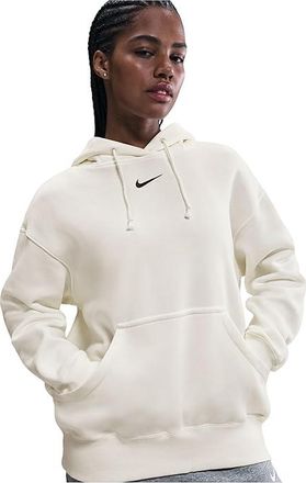 Nike Sportswear Phoenix Fleece Oversized Pullover Hoodie Womens Sweatshirt Sail/Black : LG (US 12-14), Cotton/Polyester