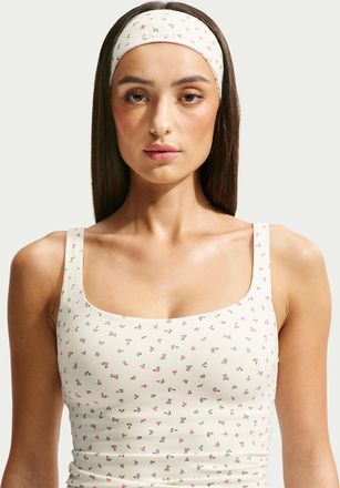 Nike Womens SKIMS Matte Printed Square Neck Tank Top in White | IW7106-108