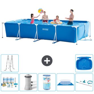 Intex Piscina Con Estructura Rectangular - 450x220x84 Cm - 7-piezas S40279