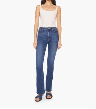 Mother High Waisted Runaway Jeans In Start Your Engines